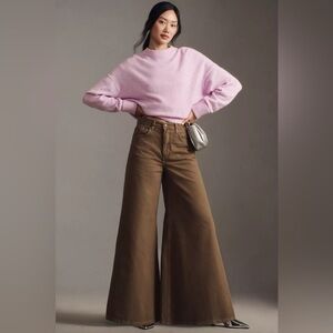 NWT! Anthropologie Pilcro Moss High-Rise Wide-Leg Puddle Jeans - Multiple ⚽️